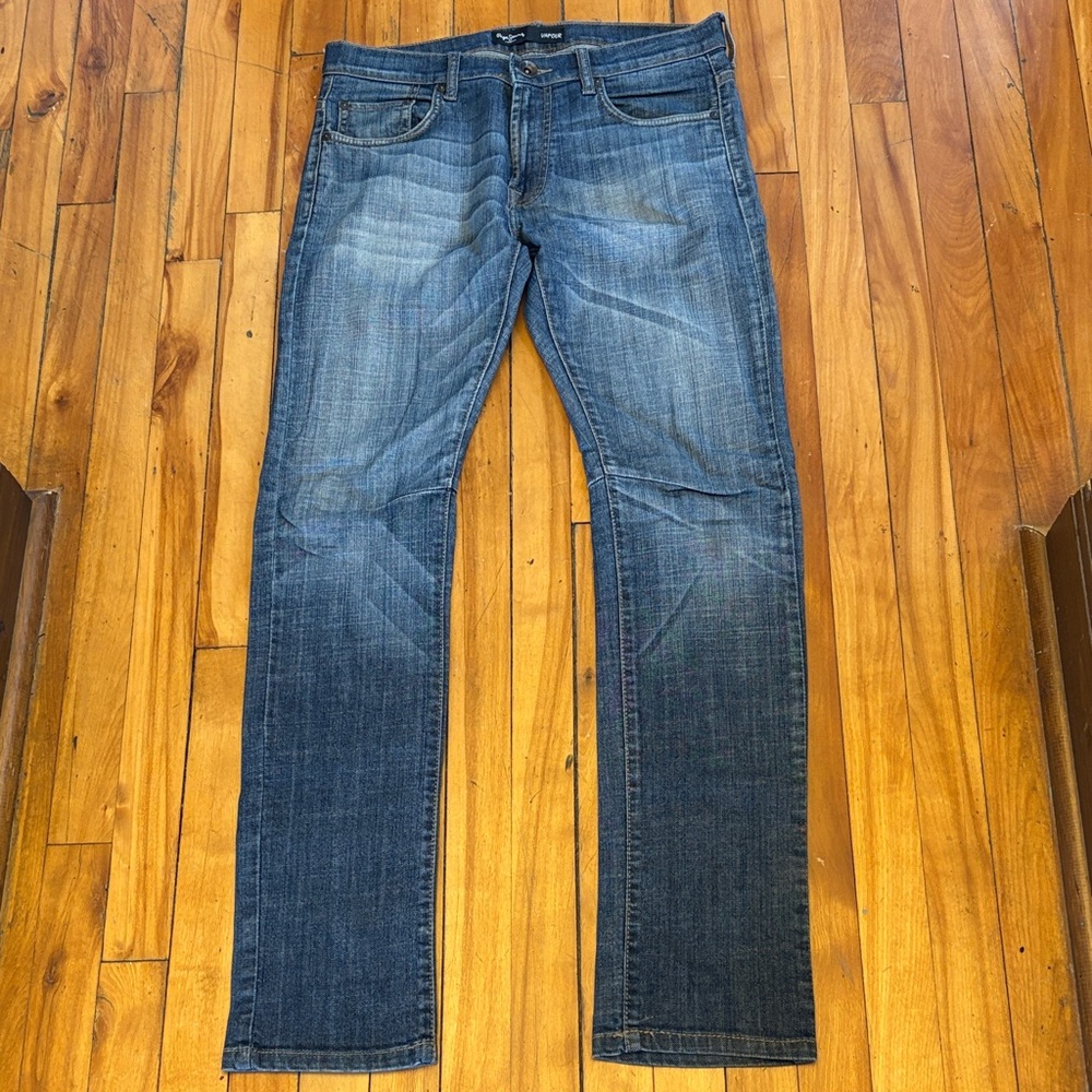 Pepe Jeans Men's Faded Blue Slim Jeans - Waist 32" Length 34"